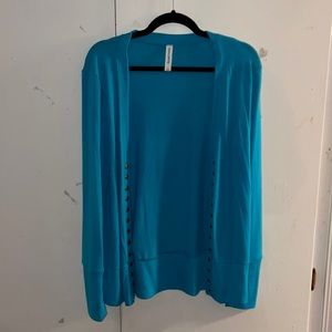 NWOT - bright blue cardigan
